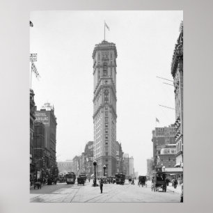 タイムズ・スクエア1908年。 ヴィンテージの写真 ポスター