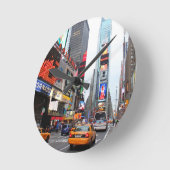 タイムズ・スクエア、ニューヨークシティ、米国 ラウンド壁時計 (傾斜)
