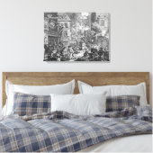 タイムズ、プレートI、1762 キャンバスプリント (インサイチュ (寝室))