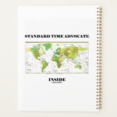 タイムゾーンマップ内の標準タイムアドボケーター プランナー手帳 (裏面)