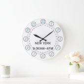 タイムゾーン時計 ラージ壁時計 (ホーム)