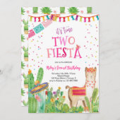 タイムツーフィエスタガールセカンド誕生日招待状 招待状 (正面/裏面)