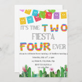 タイムツーフィエスタツインズ誕生日招待状 招待状 (正面/裏面)