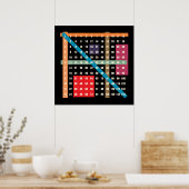 タイムテーブル（乗算） ポスター (キッチン)