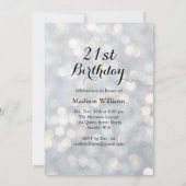 タイムトゥドリンクシャンパンシルバー誕生日招待状 招待状 (裏面)