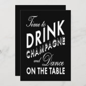 タイムトゥドリンクシャンパンホリデーカード シーズンカード (正面/裏面)