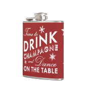 タイムトゥドリンクシャンパンレッドホリデーフラスコ フラスク (左)