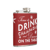 タイムトゥドリンクシャンパンレッドホリデーフラスコ フラスク (右)