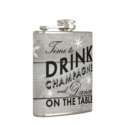 タイムトゥドリンクシャンパーニュ素朴ホリデーフラスコ フラスク (右)