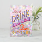 タイムトゥドリンクシャンパーニュinカラーホリデー招待状 招待状 (スタンド正面)