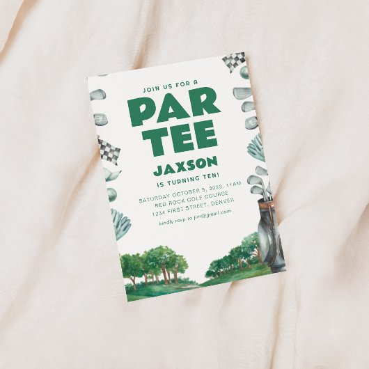 タイムトゥパルティーゴルフ誕生日パーティー招待状 招待状