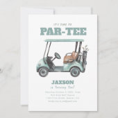 タイムトゥパルティーゴルフ誕生日パーティー招待状 招待状 (正面)