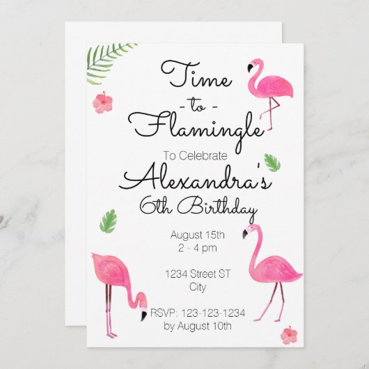 タイムトゥフラミングル招待状 招待状 (正面/裏面)