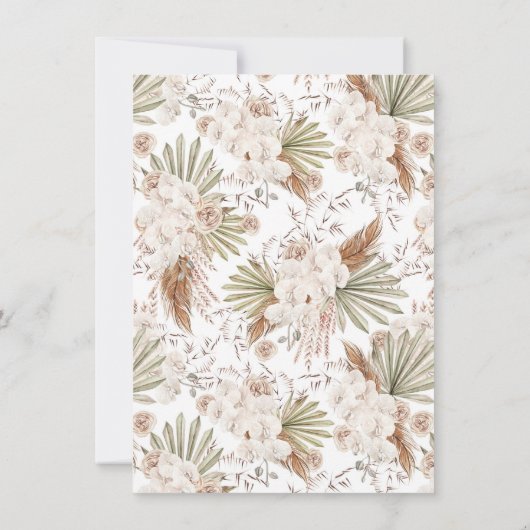 タイムトゥーティーボホフローラテラコッタブライダルシャワー 招待状 (裏面)