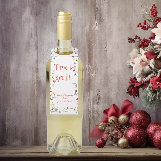 タイムトゥーライトホリデーおもしろいボトル ボトルネックタグ