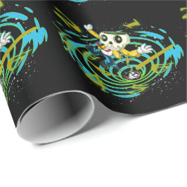 タイムトラベラーキュートスカル ラッピングペーパー