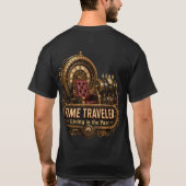 タイムトラベラー・過去に生きる・面白い・スチームパンクS Tシャツ (裏面)