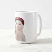 タイムトラベルするパリの猫の自撮り コーヒーマグカップ (正面右)
