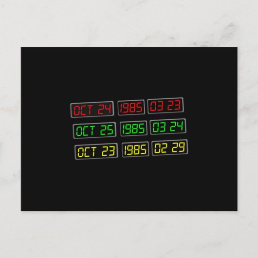 タイムトラベルマシンで80に戻る ポストカード (正面)