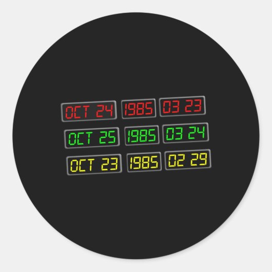 タイムトラベルマシンで80に戻る ラウンドシール (正面)