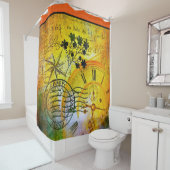 タイムトラベル抽象芸術シャワーカーテン シャワーカーテン (インサイチュ)