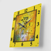 タイムトラベル スクエア壁時計 (傾斜)