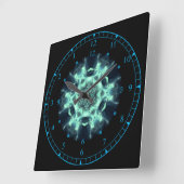 タイムトラベル~ブルーミスト宇宙/時間連続体~ スクエア壁時計 (傾斜)