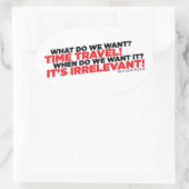 タイムトラベル 楕円形シール (バッグ)