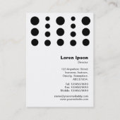 タイムトラベル – 黒オン白 名刺 (裏面)