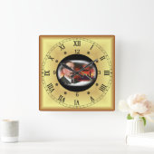 タイムトラベル~H.G.ウェルズ~SFの父~ スクエア壁時計 (ホーム)