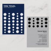 タイムトラベルv1.2 – ダークブルーの白001744 名刺 (正面/裏面)