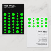 タイムトラベルv1.2 – 緑（黒） 名刺 (正面/裏面)