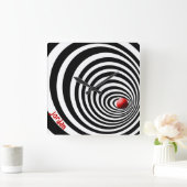 タイムトンネル光学技術 スクエア壁時計 (ホーム)