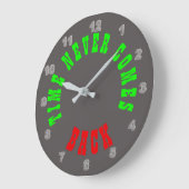 タイムネバ来ーバックウォール時計 ラージ壁時計 (傾斜)
