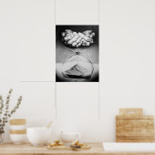 タイムハンドヘルズペンシルスケッチ超現実美術 ポスター (キッチン)