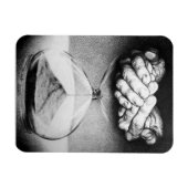 タイムハンドヘルズペンシルスケッチ超現実美術 マグネット (横)