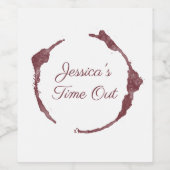 タイムパーソナライズされたアウトのワインの汚れに名前をつける ワインラベル (シングルラベル)