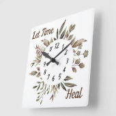 タイムヒールの正方形のリーフクロック スクエア壁時計 (傾斜)