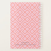 タイムピンクパターンモダンプランナーで1日 プランナー手帳 (裏面)