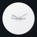 タイムピース印刷グレーの手の色のスタイリッシュ外観 ラージ壁時計<br><div class="desc">タイムピース印刷グレーの手の色スタイリッシュ大きな時計に見える。壁時計は、壁に取り付けられるように設計された計時装置である。時間マーカー、分マーカー、時間を示す数字または記号が含まれる。壁の来時計は、味とインテリアのデザインのテーマに合わせ違うて幅広いスタイルの配列。壁時計は、壁に表示するように設計された機能的で装飾的な時計であり、部屋の装飾にユーティリティとスタイルの両方を提供する。スタイル: 10.75インチ円形アクリルハンドカラー:グレー</div>