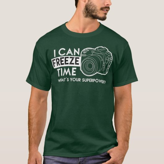 タイムフォトグラファーのギフトを凍結できる Tシャツ (正面)
