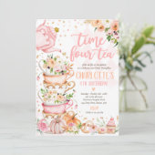 タイムフォーティーバースデーパーティーカボチャ秋フローラ 招待状 (スタンド正面)