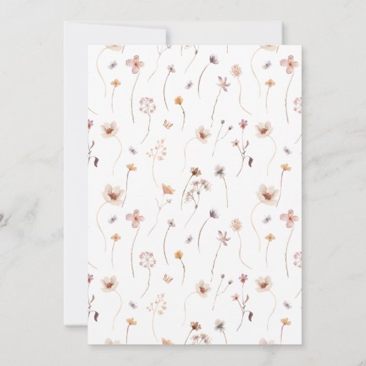 タイムフォーティーフローラ誕生日招待状 招待状 (裏面)