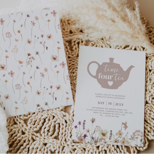 タイムフォーティーフローラ誕生日招待状 招待状