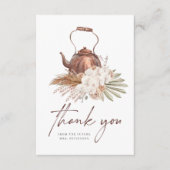 タイムフォーティーボーホパンパステラコッタブライダルシャワー サンキューカード (正面)