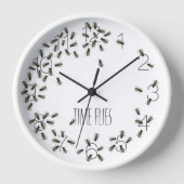 タイムフライおもしろいフライ虫害虫ゾンビ 壁時計 (正面)