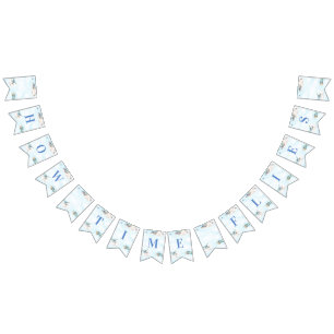 タイムフライトイ飛行機旅行テーマ バンティングフラッグ