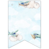 タイムフライトイ飛行機旅行テーマ バンティングフラッグ (第1の旗)