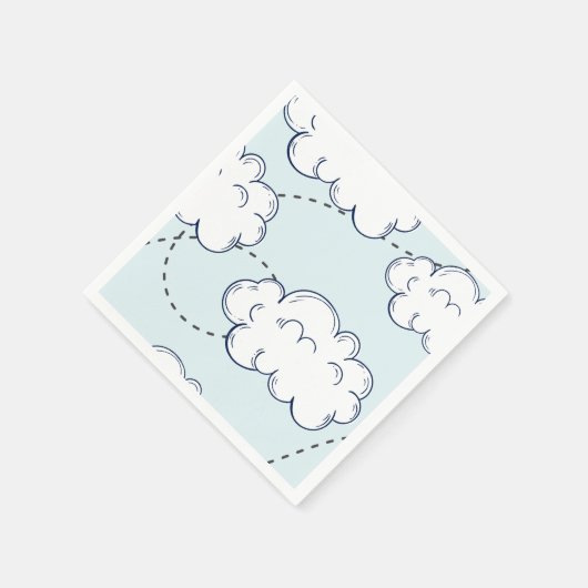 タイムフライフライトクラウド誕生日 スタンダードカクテルナプキン (角)