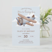 タイムフライヴィンテージトラベルファースト誕生日 招待状 (スタンド正面)